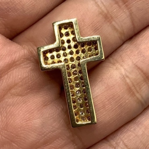 K18 18金　ダイヤモンドクロスペンダント　ダイヤクロス　5.5g 1ct