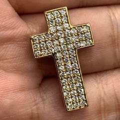 K18 18金　ダイヤモンドクロスペンダント　ダイヤクロス　5.5g 1ct