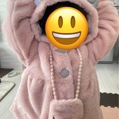 新品　女の子　上着　フード付き　95cm ピンクの画像