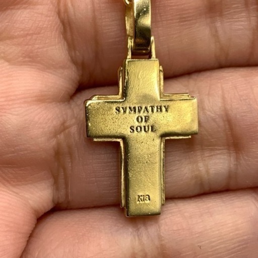 シンパシーオブソウル K18 ダブルクロス ダイヤモンドペンダント 13.7g