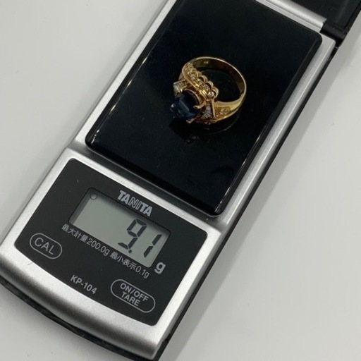 売り切れました。K18 18金 サファイヤリング　4.26ct デザインリング　9.1g GIA鑑別書