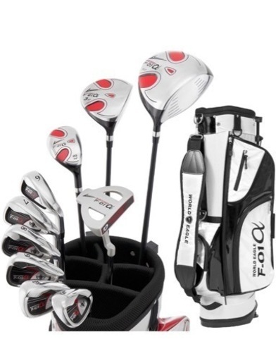 ワールドイーグルf-01α メンズ クラブ フルセット ホワイトバッグ