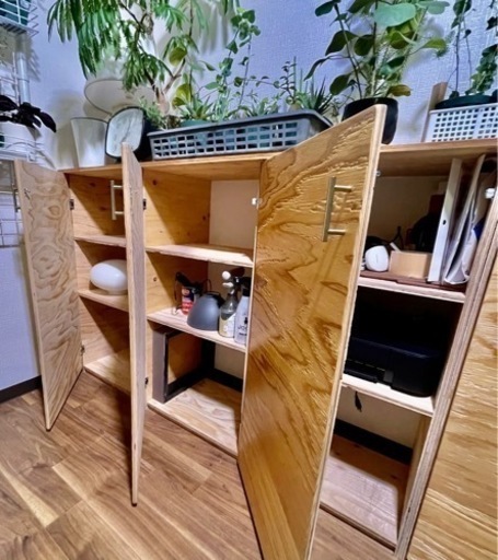 高さ92cm 横340cm  奥行40cm　クラフト連結シェルフ　収納　