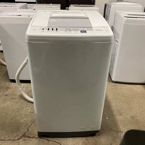 セール中！ 2022年式 中古 洗濯機 日立 NW-R705     日立 全自動洗濯機 7.0kg NW-R705-W 全自動 洗濯機 お急ぎコース 設置工事不可(代引不可) 配送費用は別途[SA-459]