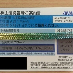ANA 株主優待券の画像