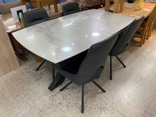 【愛品館 江戸川店 ダイニングセット】エクステンションダイニングテーブル5点セット ID:152-008949-007
