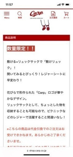 敷けリュック