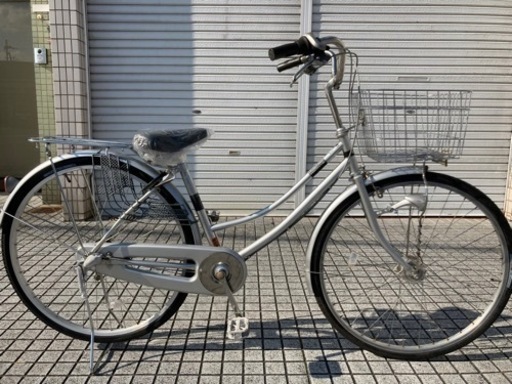 【27インチ自転車】日本製　内装3段変速　LEDオートライト付　前カゴ、サドル新品❗️若林自転車　膳所店　SALE中❗️