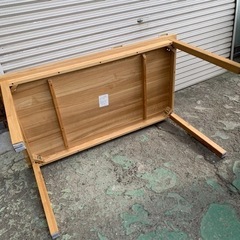 【取引中】B494 無印良品　良品計画　テーブル　デスク　天然木　タモ材の画像