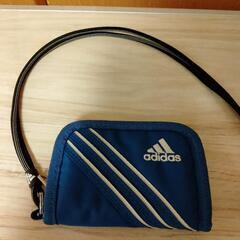 adidas カード入れ コインケース 青