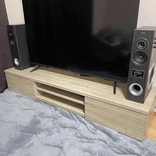 【引取】テレビ台 TVボード 木目調 ホワイトオーク