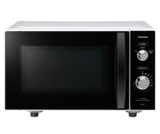 お定価17000円！電子レンジ 17L ER-SM17(W) TOSHIBA 東芝 フラット庫内 ダイヤル操作 ヘルツフリー お手入れ簡単