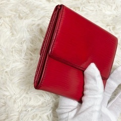 LOUIS VUITTON ポルトモネビエカルトクレディ_エピ レザー REDの画像