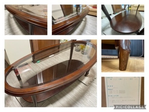 決まりました】アンティーク maruni オーバル リビングテーブル