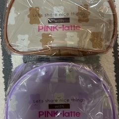 ピンクラテ　くまポーチの画像