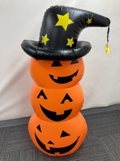 ハロウィンかぼちゃバルーン140cm ハンドポンプ付き
