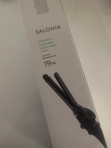 SALONIA サロニア セラミック カール ヘアアイロン 19mm ブラック 海外対応 プロ仕様 MAX210℃