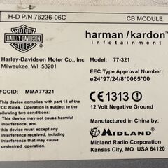 ハーレーダビッドソン OEM 2012 FLHTCUSE7 Harman/Kardon CB モジュール (未テスト) 76236-06Cの画像