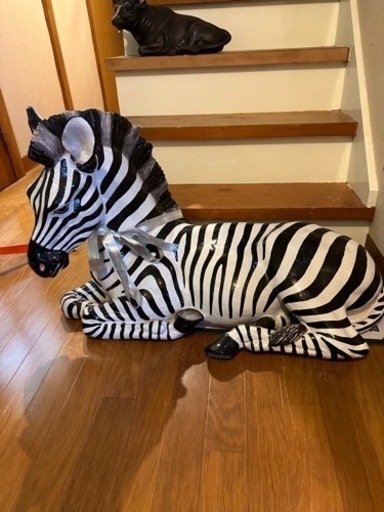 シマウマ　陶器　レトロ　オブジェ