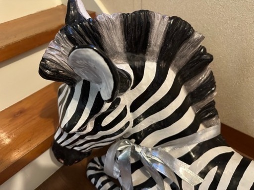 シマウマ　陶器　レトロ　オブジェ