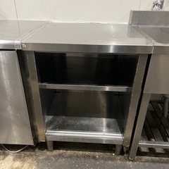 美品/ステンレス作業台 67-5656-22 ステンレス作業台 片面引出付 間口1200×奥行600×高さ