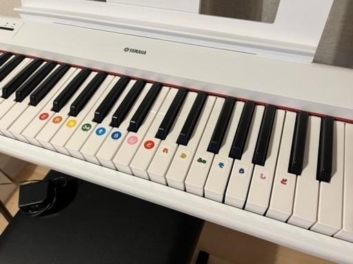 YAMAHA ヤマハ 電子キーボード piaggero ホワイト NP-12WH & YAMAHA キーボードスタンド L-2L セッ
