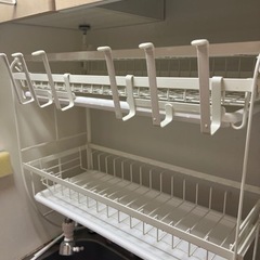 「大容量」つっぱり水切りラック 3段