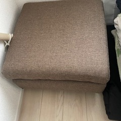 ソファ　2.5人掛け　オットマン付き　ブラウンの画像