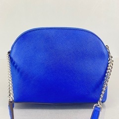 MK マイケルコース 青レザー シルバーチェーン ななめがけショルダーバッグの画像