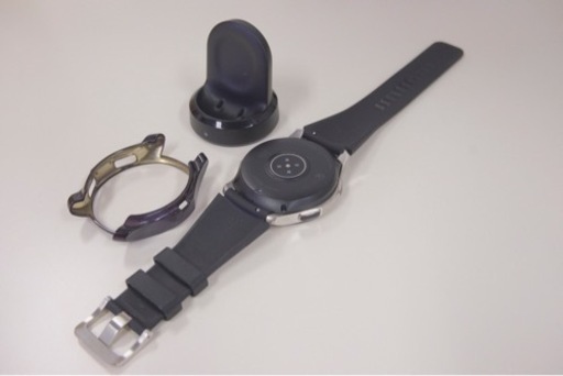 【中古】SAMSUNG◆Galaxy Watch SM-R810NZKAXJP [ミッドナイトブラック]/デジタル/BLK