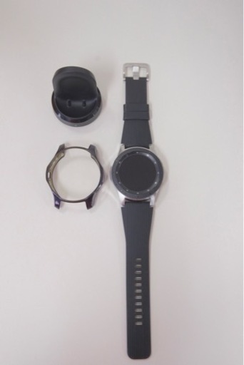 【中古】SAMSUNG◆Galaxy Watch SM-R810NZKAXJP [ミッドナイトブラック]/デジタル/BLK