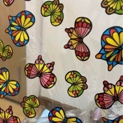 昭和レトロ】レトロポップ 蝶々柄 レジャーシート  希少  レアの画像
