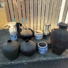 【骨董品】壺・皿・花瓶・ランプ・火鉢・置物他の画像