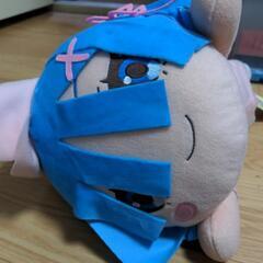リゼロ　メガジャンボ寝そべりぬいぐるみ　レム　白衣の天使（桃色）の画像