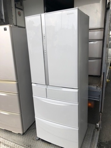 北九州市内配送無料　保証付き　2018年式　パナソニック　【良品】冷蔵庫　451L　NR-FV45V3-H