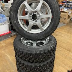  未使用品　フルピン 195/65R15 ADVAN MT-14 スパイクタイヤ＆アルミ 4本セット 未使用