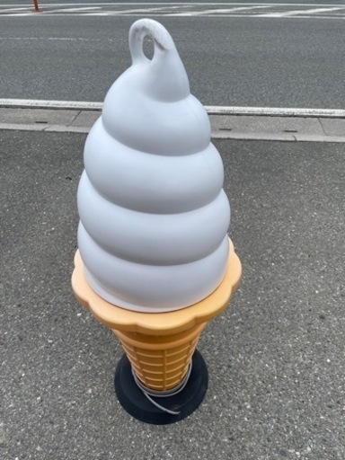 ■中古品 TOMI スジャータ ソフトクリームスタンド ランプ オブジェ 照明 動作問題なし■