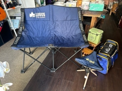 Logos アウトドアチェア2人掛け コンパクトチェアセット