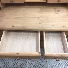 【愛品館八千代店】天然木　カントリーデスクセットの画像