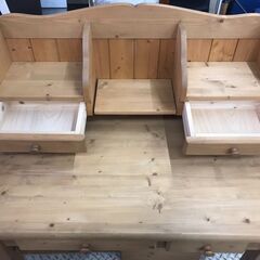 【愛品館八千代店】天然木　カントリーデスクセットの画像