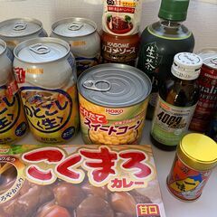 缶ビールと食品詰め合わせ