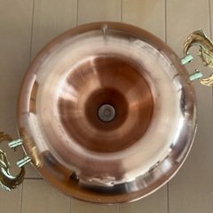 ★新品★純銅製のしゃぶしゃぶ鍋（26センチ）新潟県燕市産ー湯豆腐やお鍋料理にも。の画像