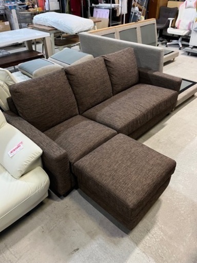 ☆美品!!オススメ!!☆ ニトリ 3人掛け ソファ Nポケット 布製 カウチソファ オットマン付き!!