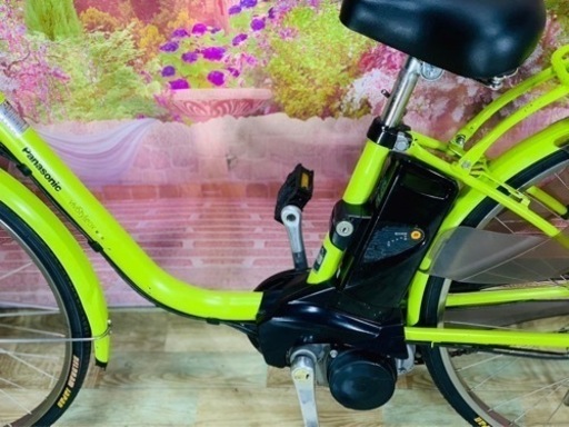 ❶5896子供乗せ電動アシスト自転車Panasonic26インチ良好バッテリー 