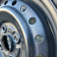 軽バン　ホイール　マットブラック塗装の画像