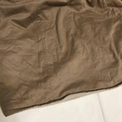 ベージュ　フード付きコート　内側あたたか素材の二重仕立て　Ｌサイズの画像