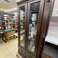 アンティーク家具 コレクションケース ガラスキャビネット オシャ...