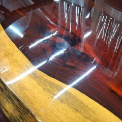 143/12 無垢材 一枚板 和座卓 鉄刀木  の画像