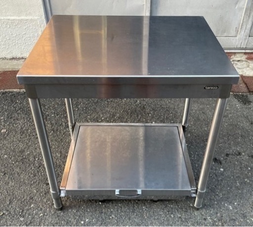 業務用 tanico 作業台 炊飯台付き 幅790×奥行600×高さ750 厨房機材 厨房機器 店舗用品 調理台 直接引き取り可 スライド台 炊飯用 大阪発