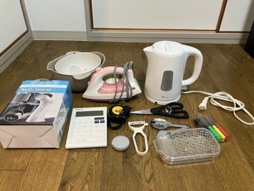 折りたたみ台、アイロン台、湯沸かし器、ハンディスチーマー等